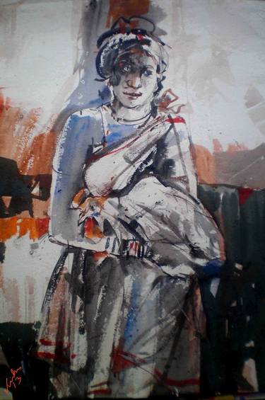 Original People Paintings by kishore ghosh