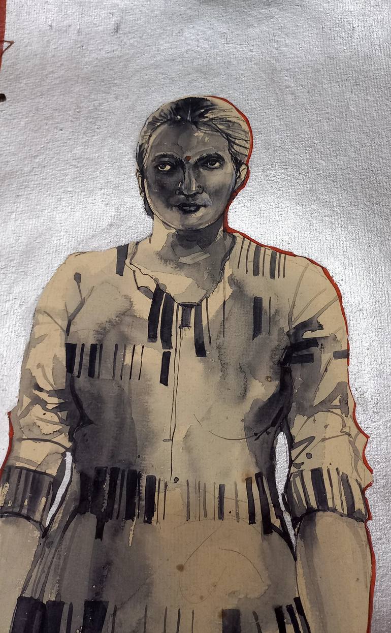 Original Conceptual Women Painting by Kishore Ghosh