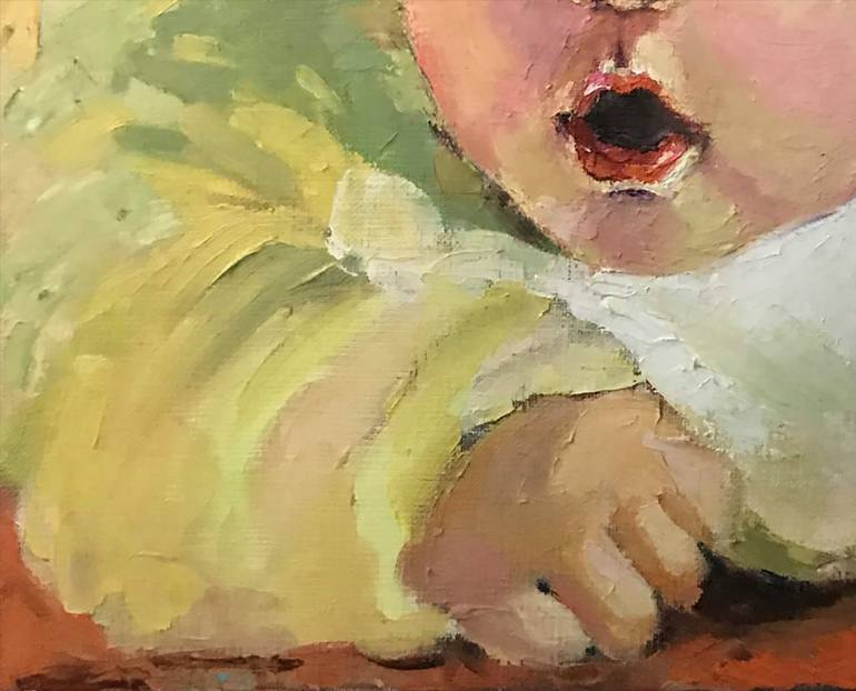 Original Portraiture Children Painting by Lan Dang