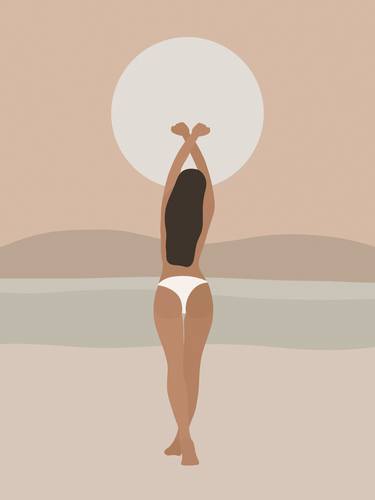 Print of Minimalism Beach Digital by Vart Erotica