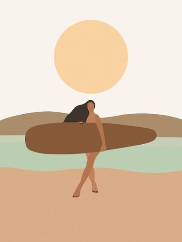 Print of Minimalism Beach Digital by Vart Erotica