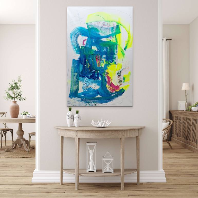 Original Abstract Expressionism Abstract Painting by Larysa Bauge