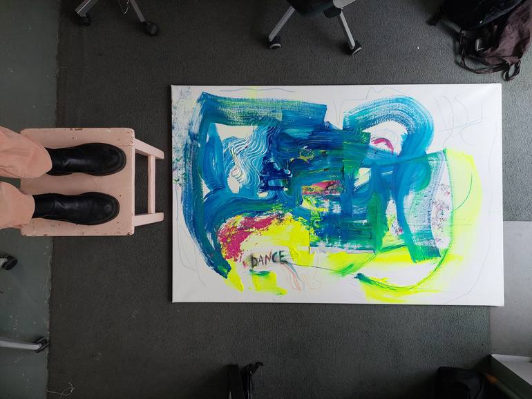 Original Abstract Expressionism Abstract Painting by Larysa Bauge