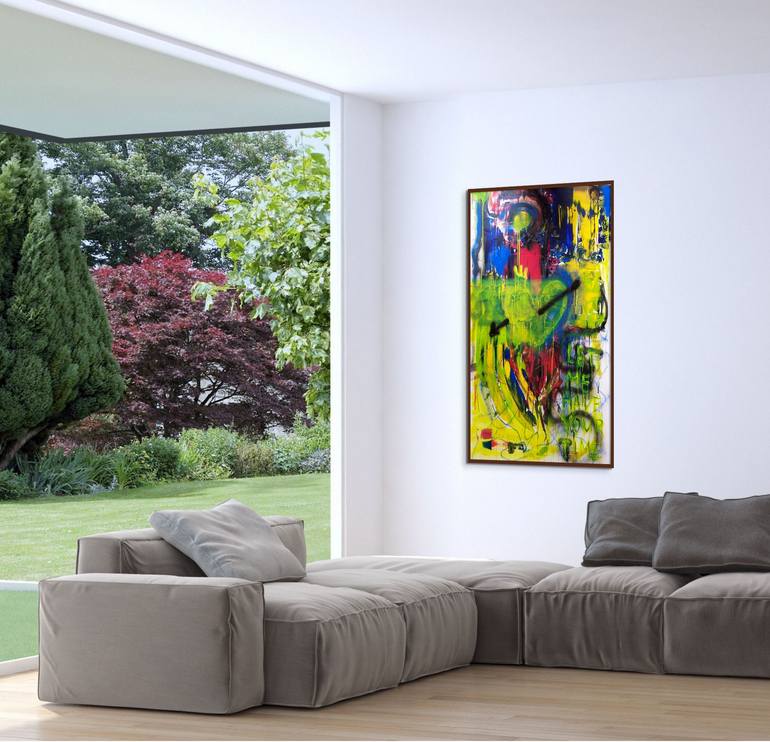 Original Abstract Expressionism Love Painting by Larysa Bauge