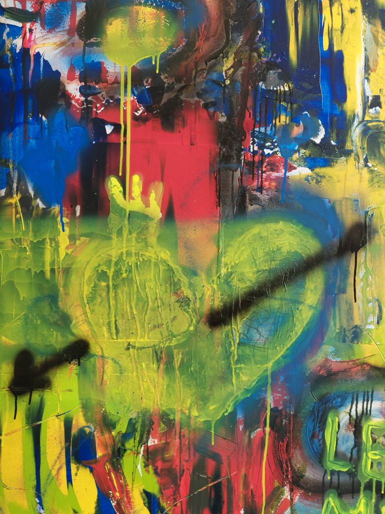 Original Abstract Expressionism Love Painting by Larysa Bauge
