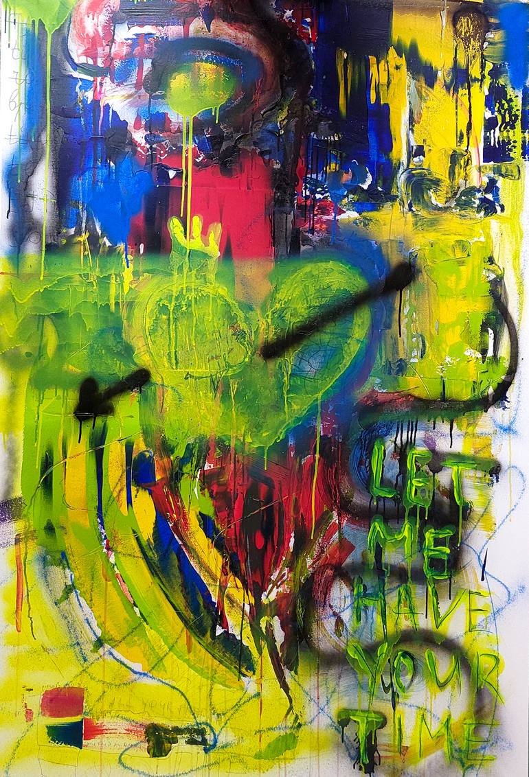 Original Abstract Expressionism Love Painting by Larysa Bauge