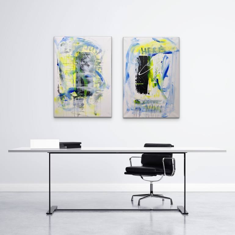 Original Abstract Expressionism Abstract Painting by Larysa Bauge