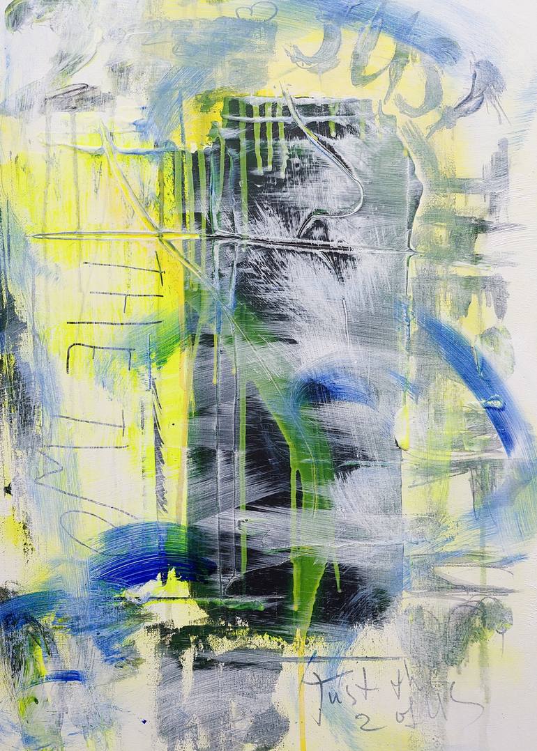 Original Abstract Expressionism Abstract Painting by Larysa Bauge