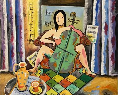 Mind Woman with her cello thumb