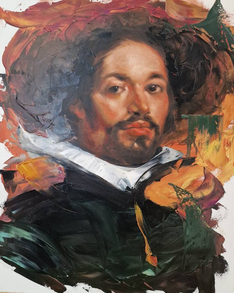 Original People Painting by Patras Mirela  Contemporary Art on Canvas  Dream of Diego