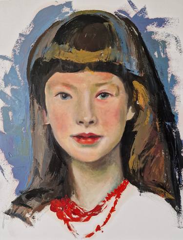 Original Impressionism Portrait Paintings by Patras Mirela
