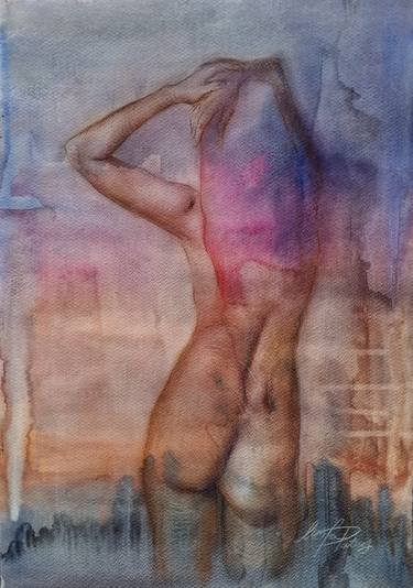 Original Contemporary Nude Drawings by Patras Mirela