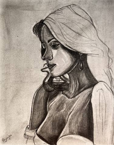 Original Art Deco Portrait Drawings by Priyanka Guha Neogi