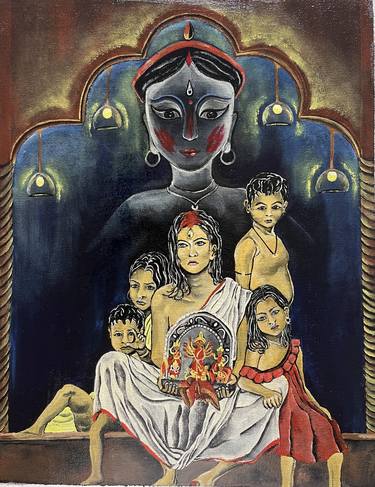 Original People Painting by Priyanka Guha Neogi