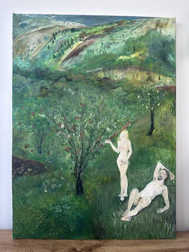 Original Art Deco Garden Paintings by Marta Vasilyeva