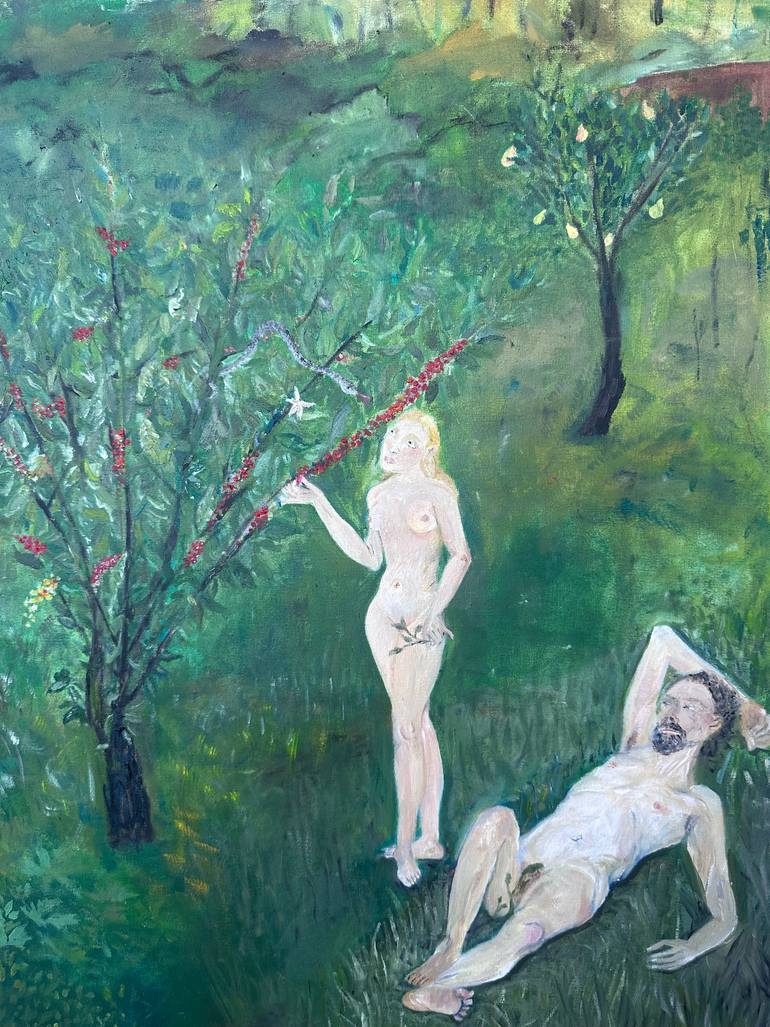 Original Art Deco Garden Painting by Marta Vasilyeva