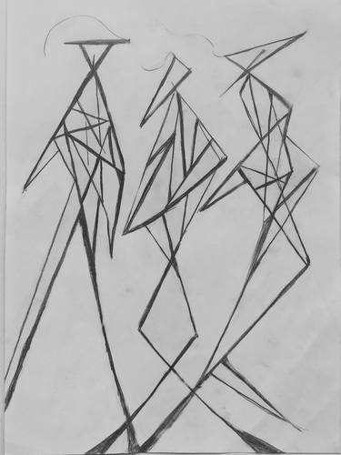 Original Abstract Drawing by Salih Demirci