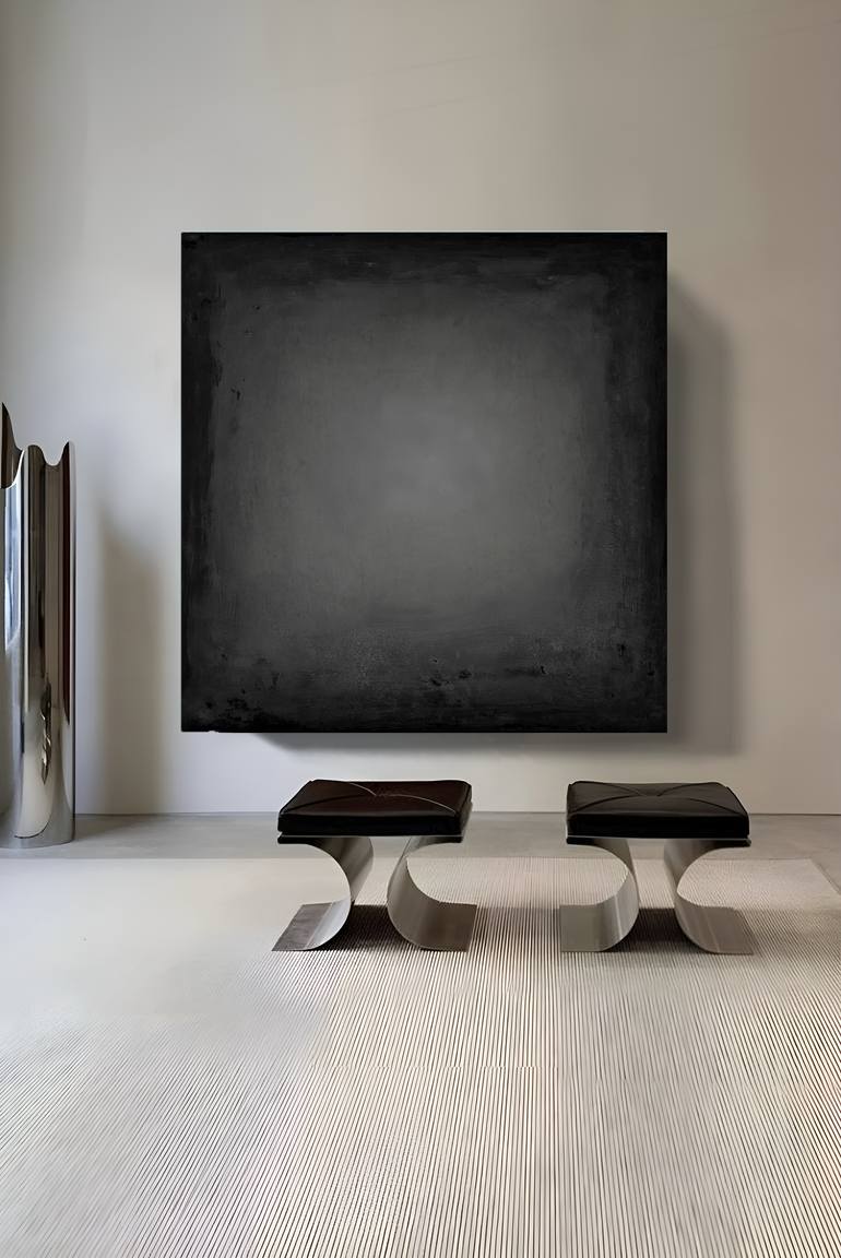 Original Abstract Sculpture by Nugo Dvalishvili | Abstract Art on Fiber | INSIDE OUT * Shades of Charcoal Gray | INSIDE OUT Collection