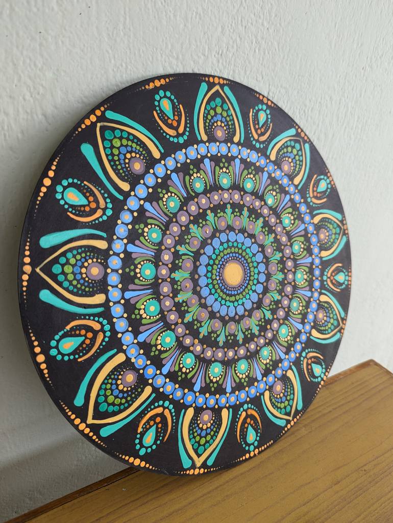 Original Art Deco Patterns Painting by Madhu Priyanga Duraimara Murugavel