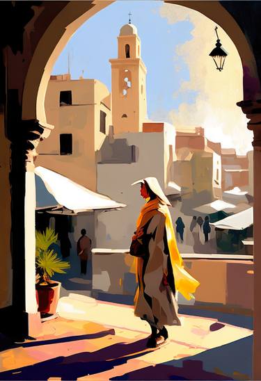 Print of Fine Art People Paintings by Mohammed Ziti