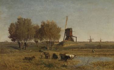 Dutch Polder Landscape near Abcoude, by Paul Gabriel, c. 1877 thumb