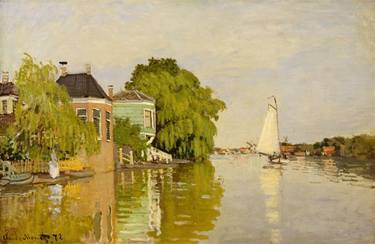 Houses on the Achterzaan, by Claude Monet, 1871 thumb