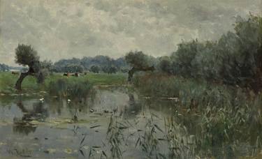 Water Meadows on the River IJssel, by Willem Roelofs 1st, 1870-97 thumb