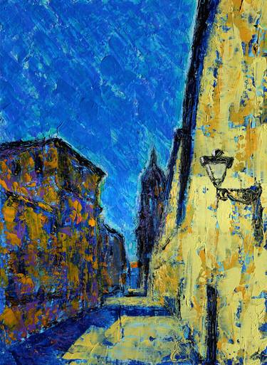 Abstract Art painting of Salamanca city Spain thumb