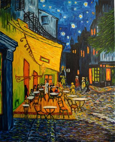Cafe Terrace on Forum Square Painting oil on canvas thumb