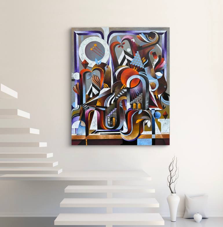 Original Art Nouveau Abstract Painting by Brek Art