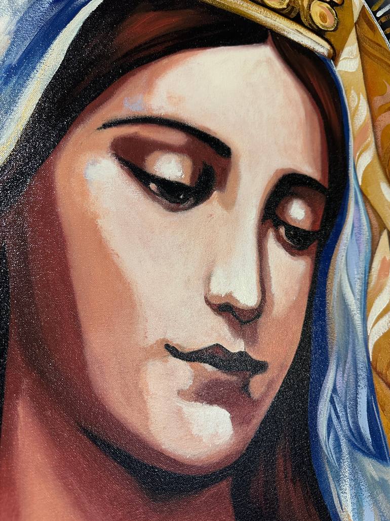 Original Art Nouveau Religion Painting by Brek Art