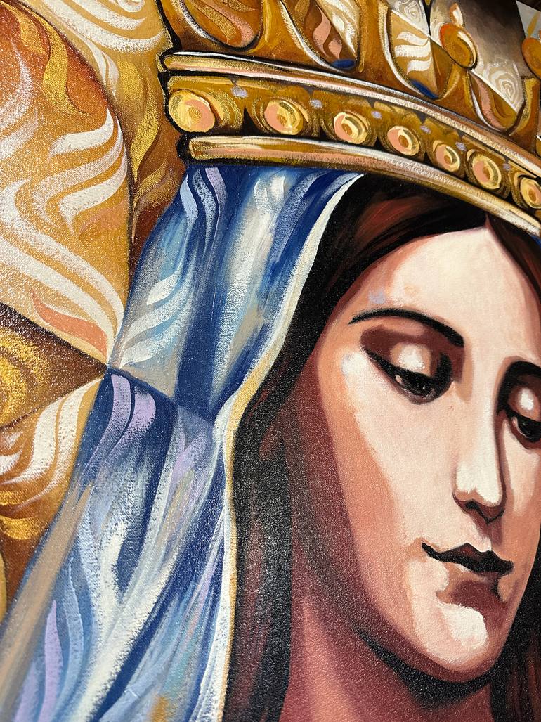 Original Art Nouveau Religion Painting by Brek Art
