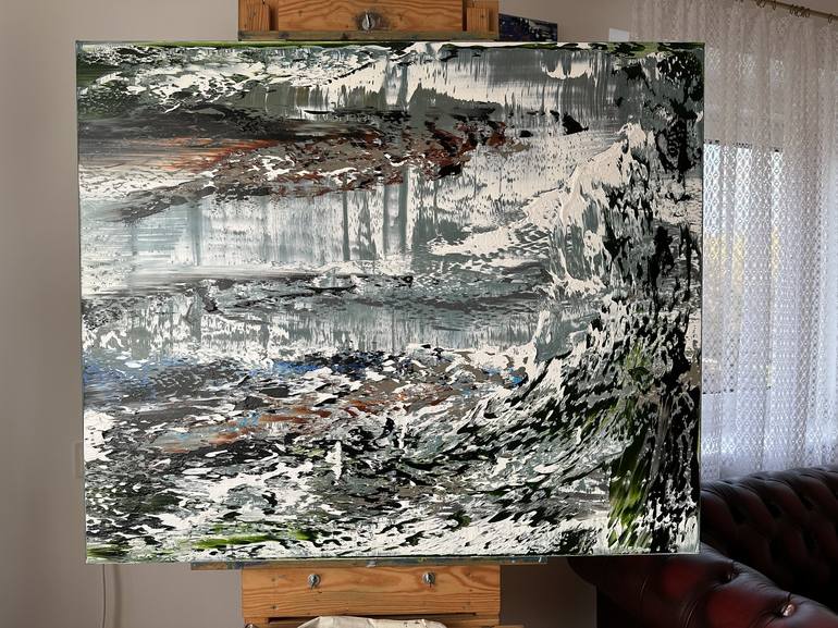 Original Abstract Expressionism Abstract Painting by Arturas Lapajevas