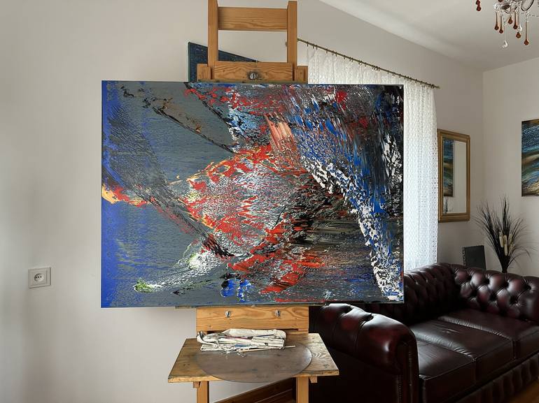 Original Abstract Expressionism Abstract Painting by Arturas Lapajevas