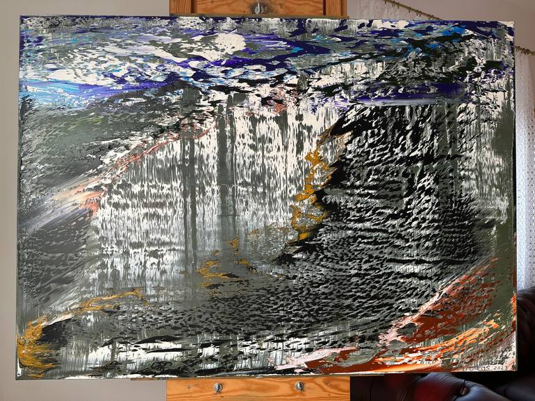 Original Abstract Expressionism Abstract Painting by Arturas Lapajevas