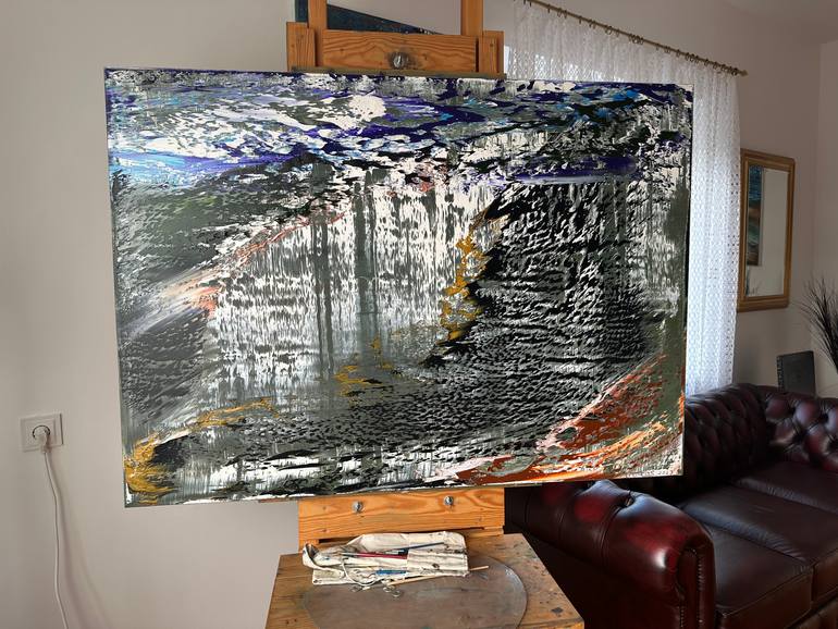 Original Abstract Expressionism Abstract Painting by Arturas Lapajevas