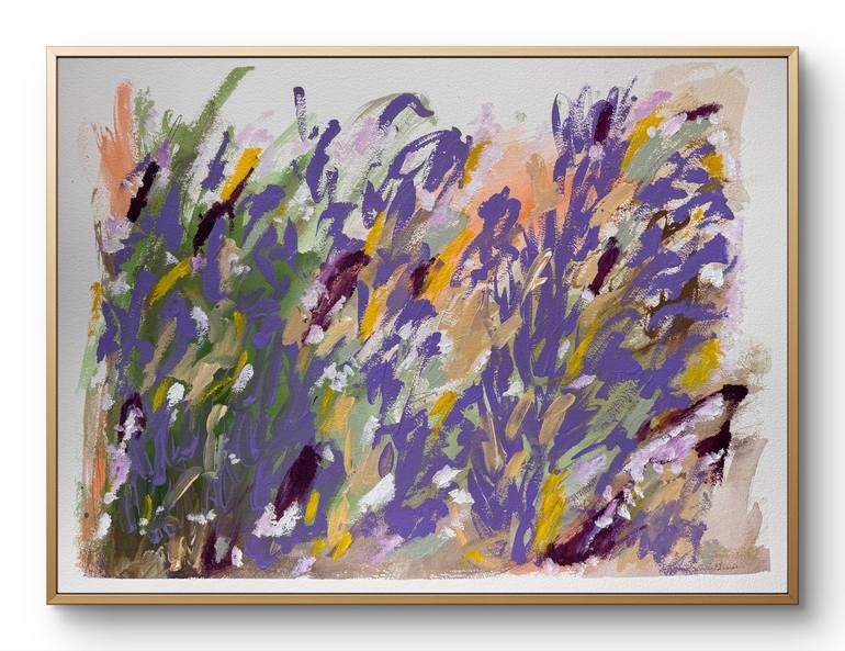 Original Abstract Painting by Kristin Edwards | Abstract Art on Paper | Flowers of the Field I
