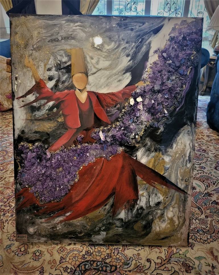 Original Abstract Pop Culture/Celebrity Painting by Rida Saad