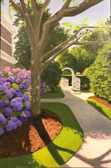 Original Fine Art Garden Paintings by Lynn Ricci