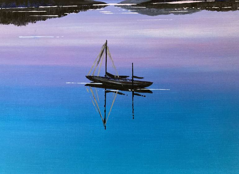 Original Contemporary Boat Painting by Nuwanthi Jayaweera