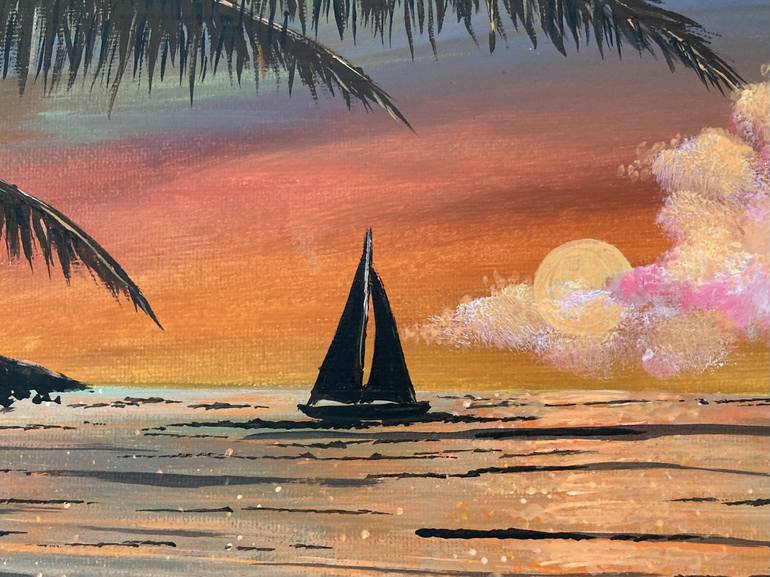 Original Impressionism Seascape Painting by Nuwanthi Jayaweera