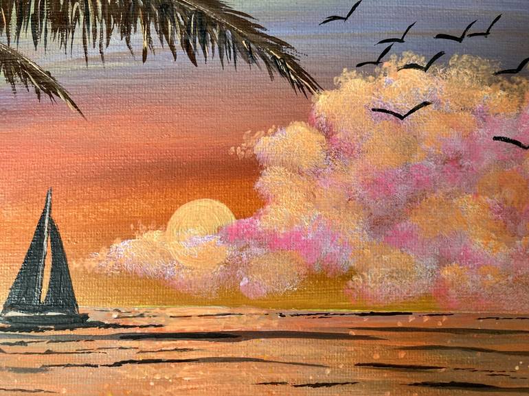 Original Impressionism Seascape Painting by Nuwanthi Jayaweera