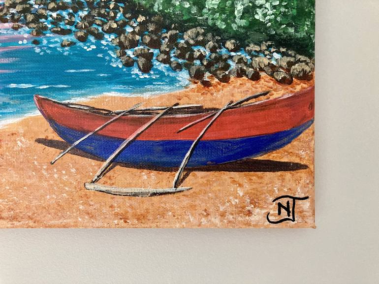 Original Beach Painting by Nuwanthi Jayaweera