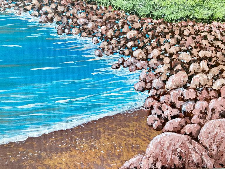 Original Contemporary Beach Painting by Nuwanthi Jayaweera