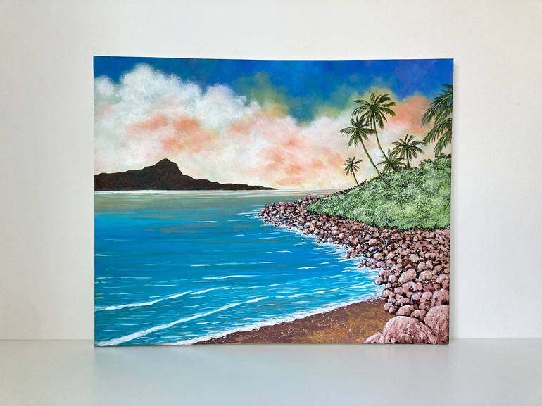 Original Contemporary Beach Painting by Nuwanthi Jayaweera