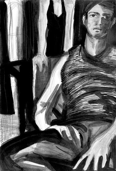 Original Figurative Portrait Drawings by Silvana Soriano