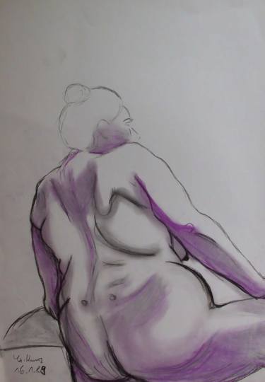 Original Realism Nude Drawings by Gabriele C Kunz