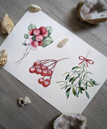 Botanical Watercolor Christmas thumb