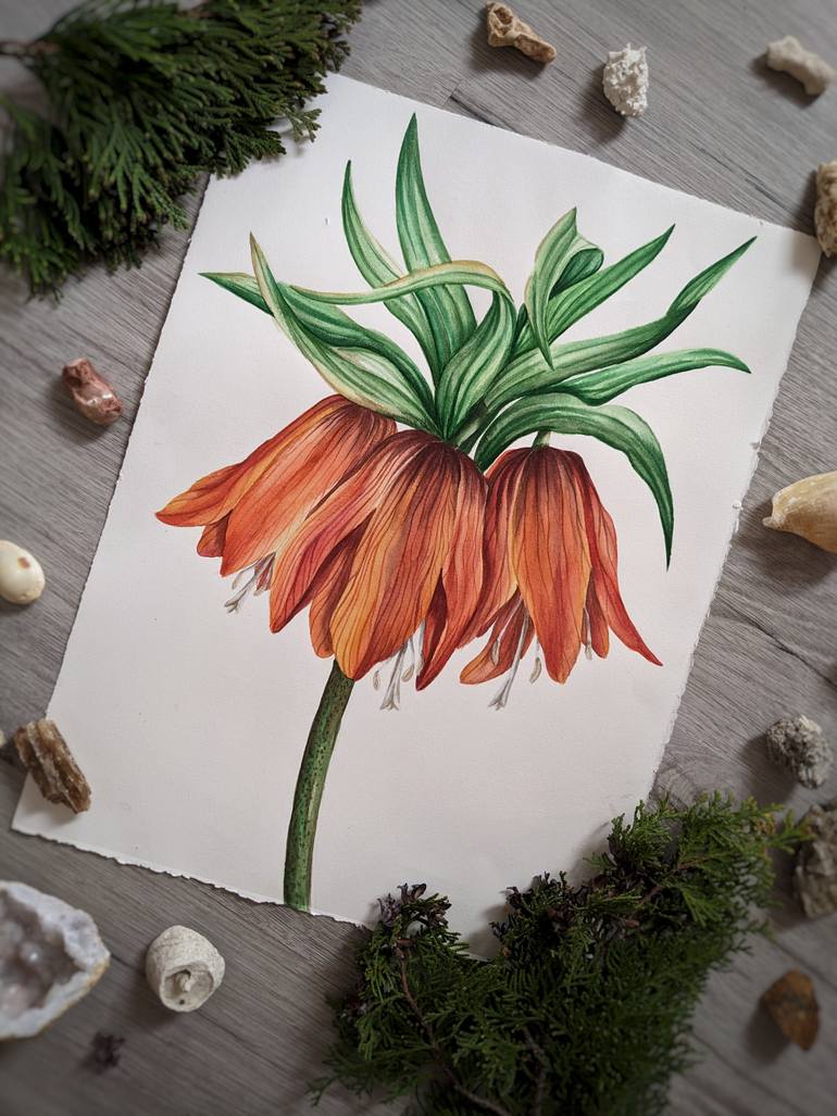 Original Other Botanic Painting by Maria Popova
