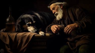 Old Man And Dog thumb